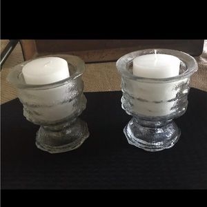 🛑REDUCED🛑 Vintage PAIR L.E. Smith Mid Century Multi Use Candle Holders.